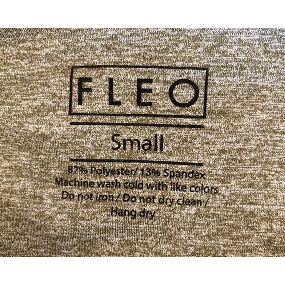 Fleo Leggings Womens Gray Green Yoga Pants Athletic Stretch SMALL Athleisure - Picture 4 of 4